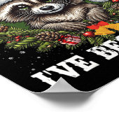 Sorry kerstman, ik ben verwilderd kerst wasbeer le poster (Hoek)