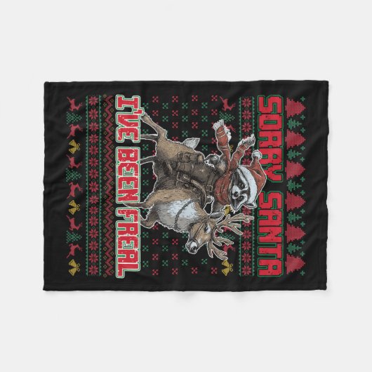 Sorry kerstman, ik ben verwilderd kerstvakantie ra fleece deken (Voorkant (Horizontaal))