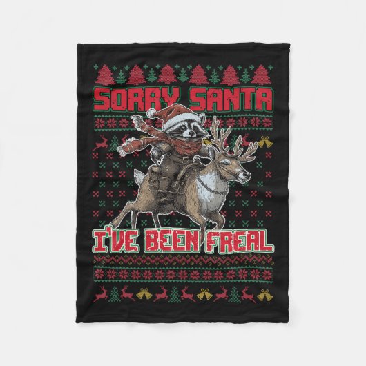 Sorry kerstman, ik ben verwilderd kerstvakantie ra fleece deken (Voorkant)