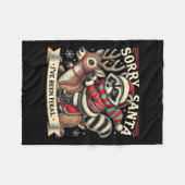 Sorry kerstman, ik ben verwilderd kerstvakantie re fleece deken (Voorkant (Horizontaal))