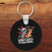 Sorry kerstman, ik ben verwilderd kerstvakantie re sleutelhanger (Voorkant)