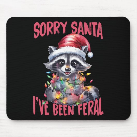 Sorry Kerstman, ik ben wild geweest Funny Wasbeer  Muismat (Voorkant)