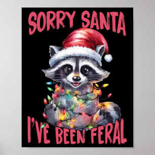 Sorry Kerstman, ik ben wild geweest Funny Wasbeer Poster