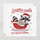 Sorry kerstman, ik ben wild geweest, leuke kerst feestdagenkaart (Voorkant / Achterkant)