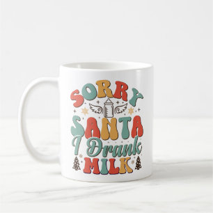 Sorry Kerstman Ik Drink Melk - Christmas Groovy Koffiemok