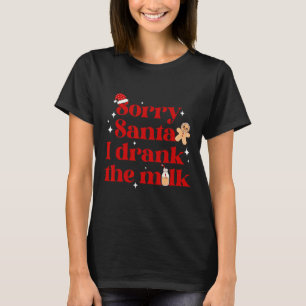 Sorry kerstman, ik heb de melkkerstpyjama Drink T-shirt