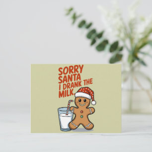 Sorry kerstman, ik heb de Milk Baby kerstoutfit Dr Feestdagenkaart