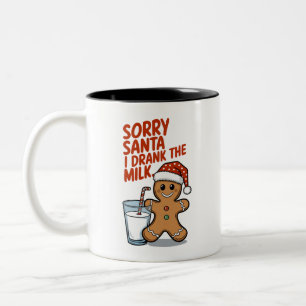Sorry kerstman, ik heb de Milk Baby kerstoutfit Dr Tweekleurige Koffiemok