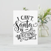 Sorry Kerstman kijkt mee Grappig Kerstfeest  Kaart (Staand voorkant)