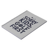 Sorry Kids Golf First Bold Golf Humor Art Notitieboek (Linkerzijde)