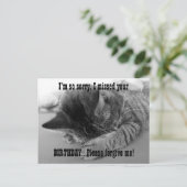 Sorry Kitten Briefkaart (Staand voorkant)