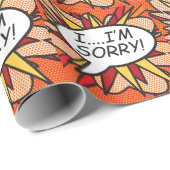 SORRY Leuk Retro Stripboek Pop Art Cadeaupapier (Rol Hoek)