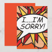 SORRY Leuk Retro Stripboek Pop Art Kaart (Voorkant / Achterkant)