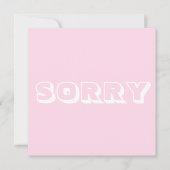 Sorry, lichtroze wit modern vet kaart (Voorkant)