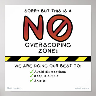 Sorry, maar dit is een NO overscoping zone! Poster