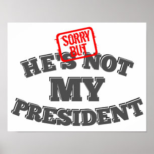 Sorry, maar hij is niet mijn President. Poster