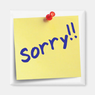 Sorry! Magneet (herbruikbare sticky note)