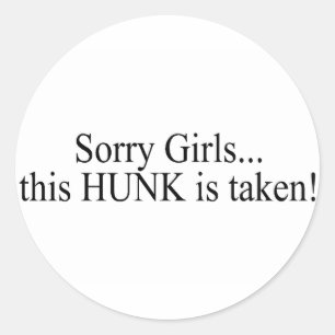 Sorry meisjes, deze brok wordt meegenomen ronde sticker