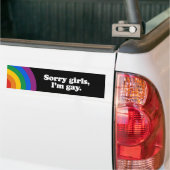 Sorry meisjes, ik&apos;m homo-Bumpersticker Bumpersticker (Op Truck)