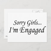 Sorry meisjes Ik ben betrokken Aankondigingskaart (Voorkant / Achterkant)