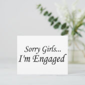 Sorry meisjes Ik ben betrokken Aankondigingskaart (Staand voorkant)