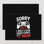 Sorry meisjes, ik hou alleen van videogames en mij kaart (Voorkant / Achterkant)