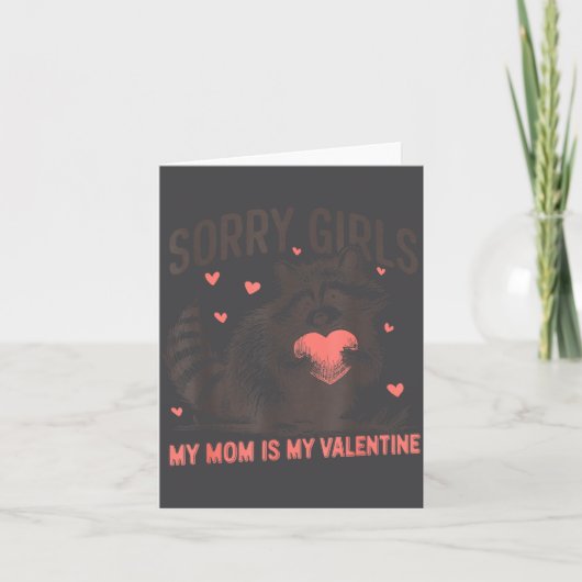 Sorry Meisjes Mama Is Mijn Valentijn Jongens Grapp Kaart (Voorkant)