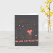 Sorry Meisjes Mama Is Mijn Valentijn Jongens Grapp Kaart (Gele Bloem)
