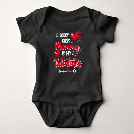 Sorry meisjes mama is mijn Valentijnsdag Cute Baby Romper (Voorkant)
