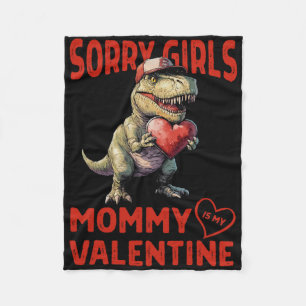 Sorry Meisjes Mammie Is Mijn Valentijn Dinosaurus  Fleece Deken
