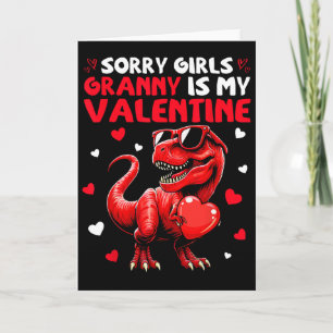 Sorry Meisjes Oma Is Mijn Valentijnsdag Dinosaurus Kaart