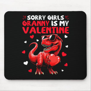 Sorry Meisjes Oma Is Mijn Valentijnsdinosaurus Vas Muismat