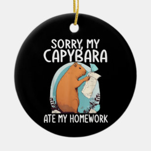 Sorry mijn capibara heeft mijn huiswerk opgegeten  keramisch ornament
