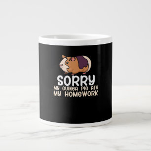 Sorry, mijn cavia at mijn huiswerk op   Schattige  Grote Koffiekop