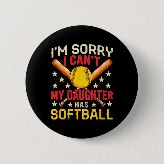 Sorry mijn dochter heeft een grappig softll-speler ronde button 5,7 cm (Voorkant)