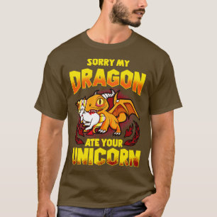 Sorry, mijn draak bij je Unicorn T-shirt