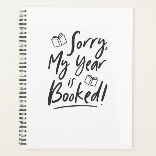 Sorry, mijn jaar is geboekt! planner (Voorkant)