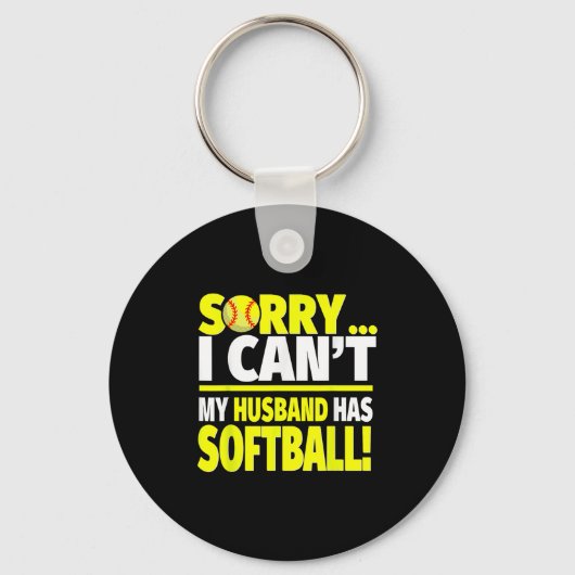 Sorry mijn man heeft softbal - grappig softbal wif sleutelhanger (Voorkant)
