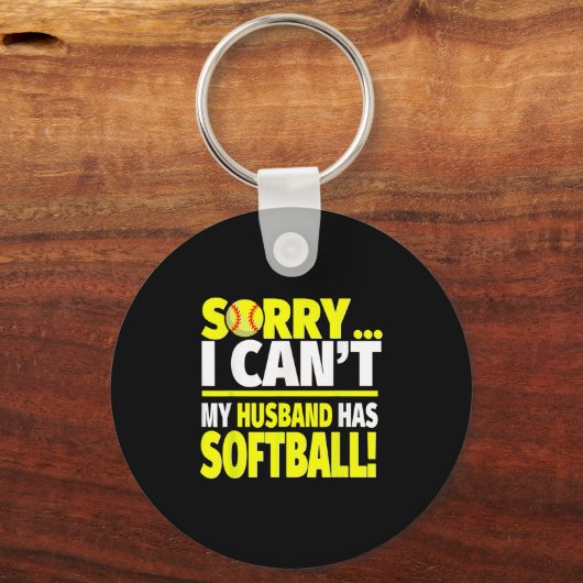 Sorry mijn man heeft softbal - grappig softbal wif sleutelhanger (Voorkant)