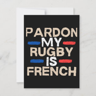 Sorry, mijn rugby is Frans — leuk ontwerp Briefkaart