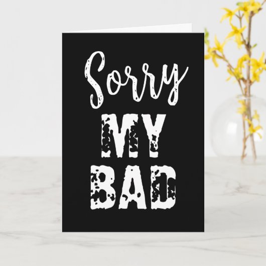 Sorry, mijn slechte excuses... kaart (Gele Bloem)