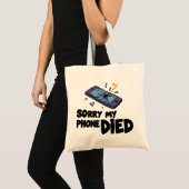 Sorry mijn telefoon is leeg tote bag (Voorkant (product))