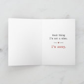 Sorry Mime Kaart (Binnen)