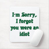 Sorry mousepad muismat (Met muis)