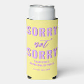 Sorry niet, Bachelorette Party Favor Yellow Seltzer Blikjeskoeler (Seltzer Voorkant)