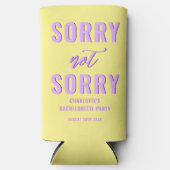 Sorry niet, Bachelorette Party Favor Yellow Seltzer Blikjeskoeler (Voorkant)