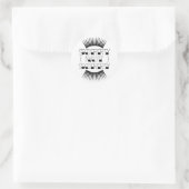 Sorry niet, Retro Typografie Ronde Sticker (Tas)