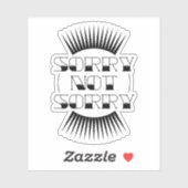 Sorry niet, Retro Typografie Sticker (Vel)