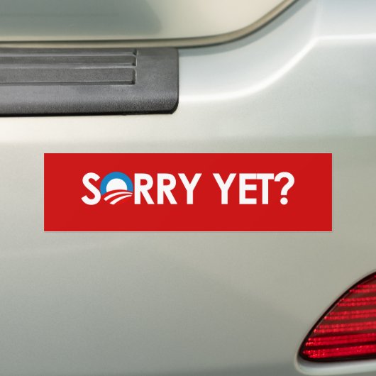 SORRY NOG?  Bumpersticker (Op auto)