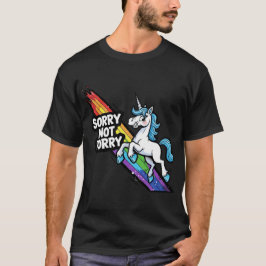 Sorry not Sorry Eenhoorn Donkere T-Shirt